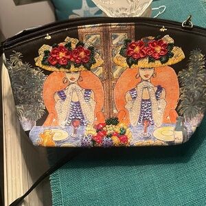 Elegant Women Cosmetic Bag with Artistic Design sparkly